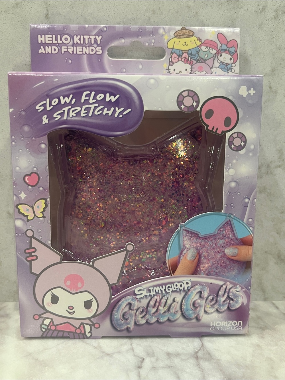 Sanrio Kuromi SlimyGloop Gelli Gels Glitter Toy - New Toys & Collectib